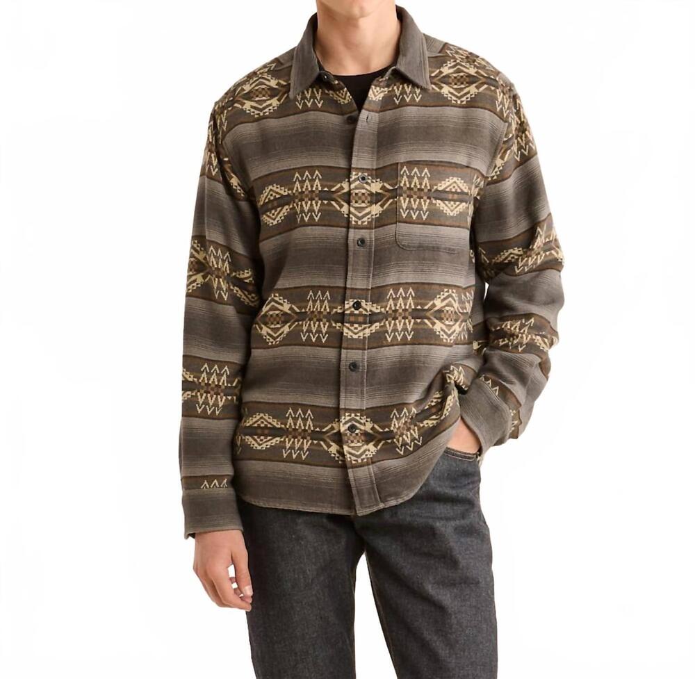 NEW PENDLETON marshall chamois shirt in beacon rock charcoal